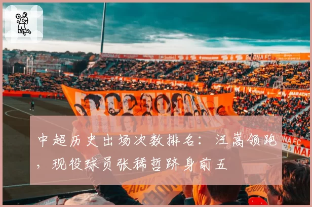 中超历史出场次数排名：汪嵩领跑，现役球员张稀哲跻身前五